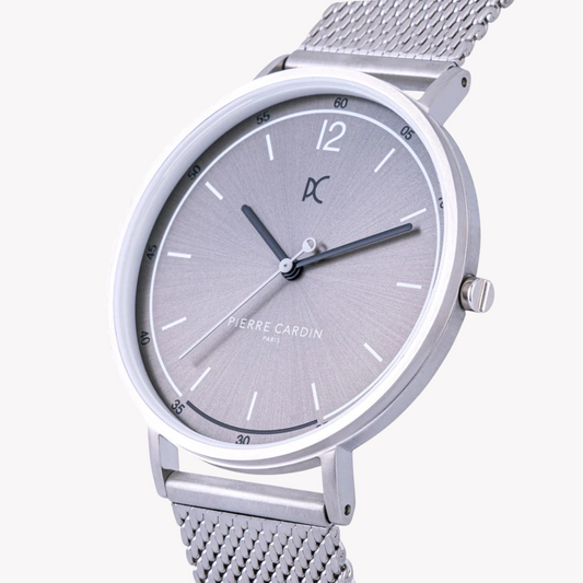 Pierre Cardin Men's Stainless Steel Watch, Gray Dial | Cbn.3005