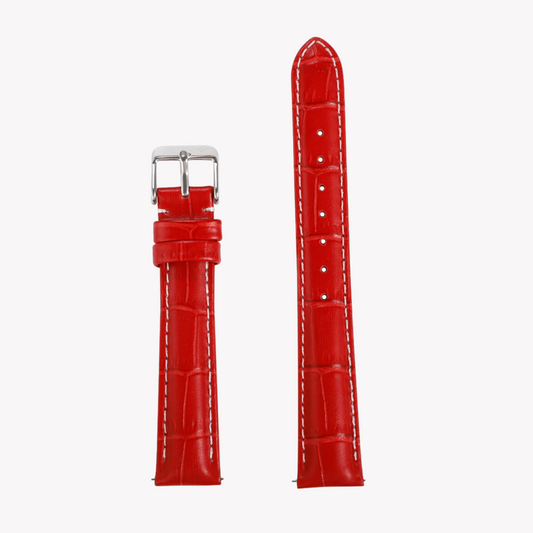 Zink Women's Leather Watch Band - Red | Zlb006rs