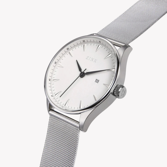 Zink Men's Silver Stainless Steel Analog Watch | Zk127g1ms-16