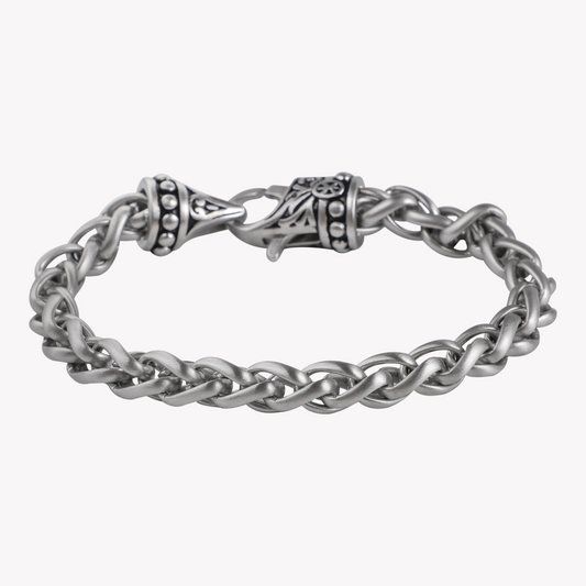 Zink Men's Silver Stainless Steel Bracelet | Zjbc052u