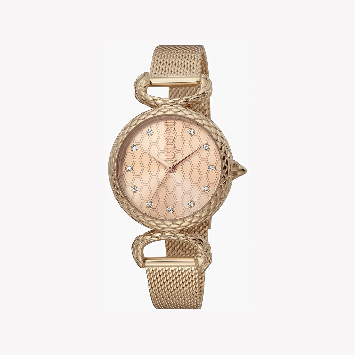JUST CAVALLI Women's Watch with Rose Gold Stainless Steel Case and Rose Gold Stainless Steel Band