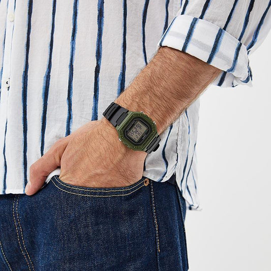 CASIO W-218H-3AV ADVENTURE TIME - SPORTY DIGITAL WATCH FOR MEN WITH GREEN CASE AND BLACK BAND-i-Watch-2