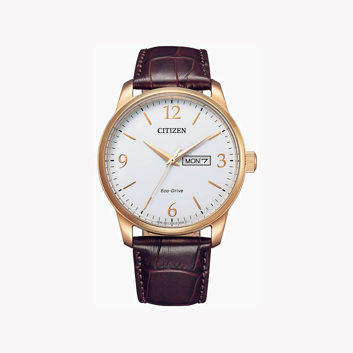 CITIZEN BM8553-16A - ELEGANT GOLD TIMEPIECE FOR MEN WITH CLASSIC LEATHER BAND