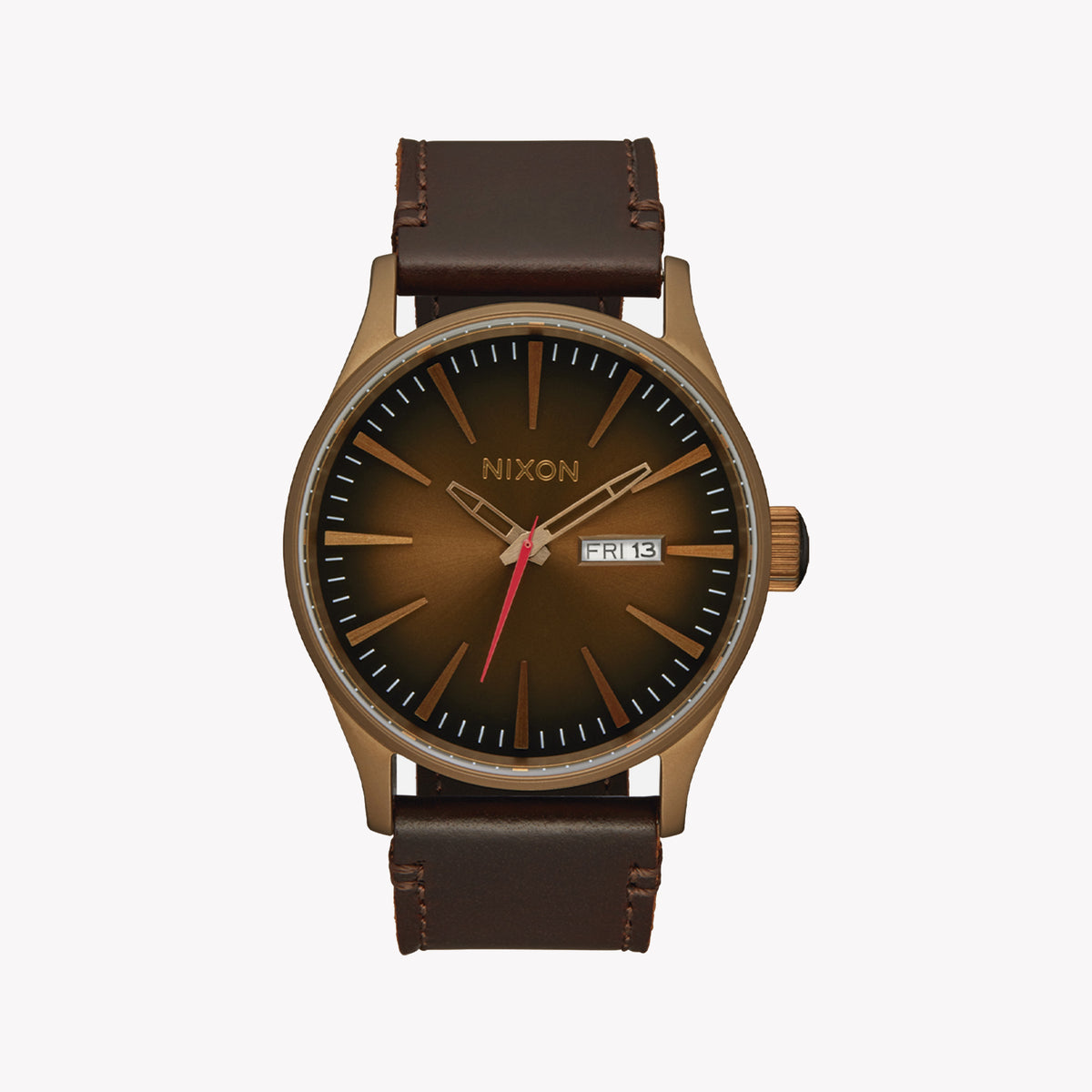 NIXON A105-5145 BOLD STYLE - TIMELESS BRONZE & LEATHER MEN'S WATCH