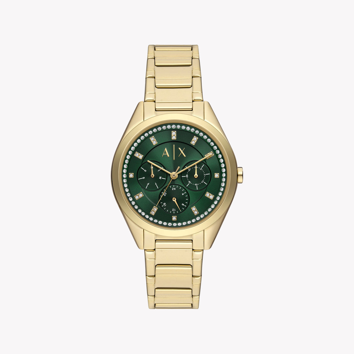 ARMANDI EXCHANGE AX5661 - BOLD SOPHISTICATION WITH GREEN DIAL & GOLD ACCENTS Women's Watch