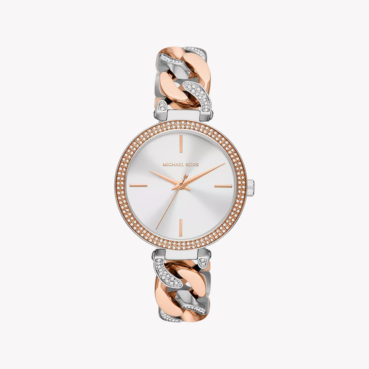 MICHAEL KORS MK4634 - ELEGANT TIMEPIECE FOR THE MODERN WOMAN WITH SILVER-ROSE GOLD ACCENTS