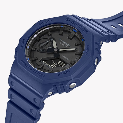 CASIO G-SHOCK GA-2100-2ADR OAK SPORTY INGENUITY - MEN'S WATCH WITH BLUE DIAL & PURPLE CASE-i-Watch-2