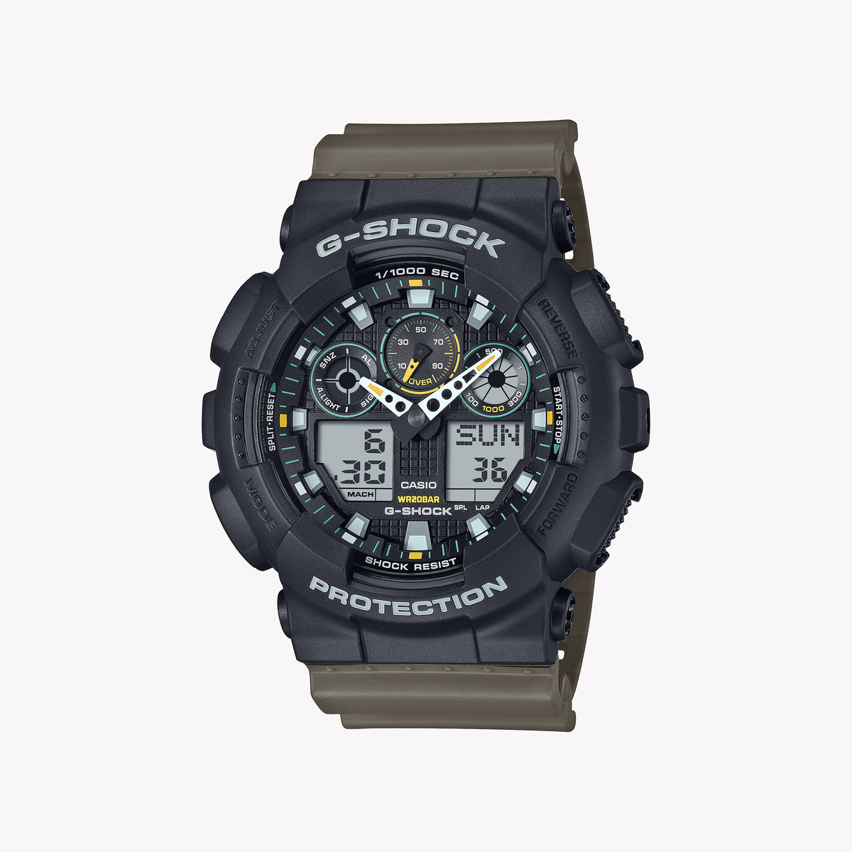 CASIO G-SHOCK GA-100TU-1A3E ADVENTURE READY - MEN'S BOLD DESIGN RESIN WATCH