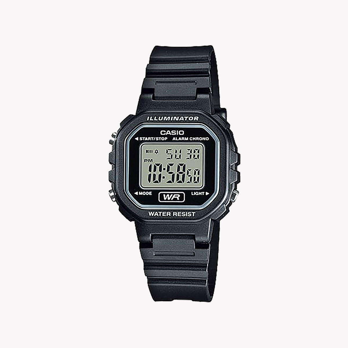 CASIO LA-20WH-1ADF ELEGANCE - TIMELESS SOPHISTICATION Women's Watch with black resin band and sleek digital display