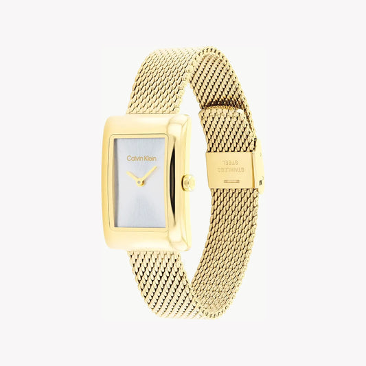 CK CALVIN KLEIN GOLD RADIANCE - ELEGANT WOMEN'S WATCH WITH STAINLESS STEEL BAND AND SILVER DIAL-i-Watch-2