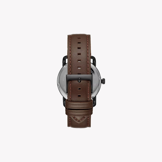 FOSSIL FS5666 SLEEK MODERNITY - MEN'S STAINLESS STEEL WATCH WITH BROWN LEATHER STRAP-i-Watch-2