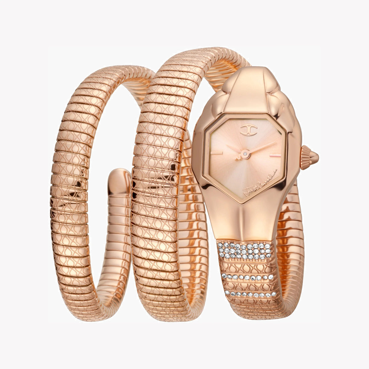 JUST CAVALLI Women's Watch with Rose Gold Stainless Steel Case and Rose Gold Stainless Steel Band