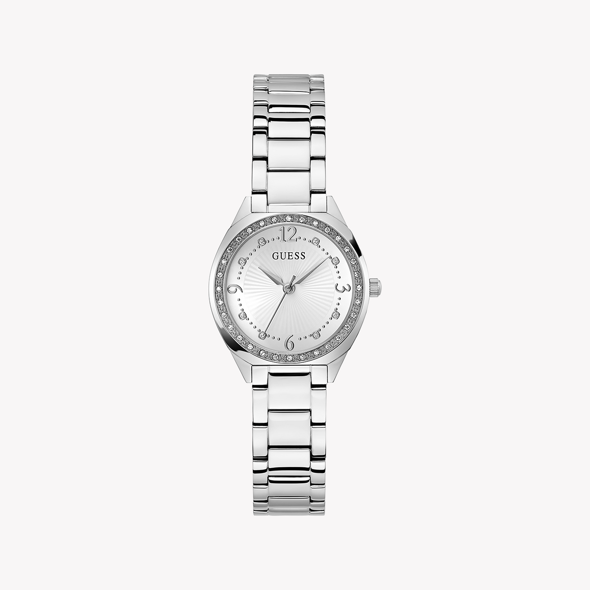 GUESS GW0767L1 - ELEGANT TIMEPIECE - SILVER STAINLESS STEEL WOMEN'S WATCH with Minimalist White Dial