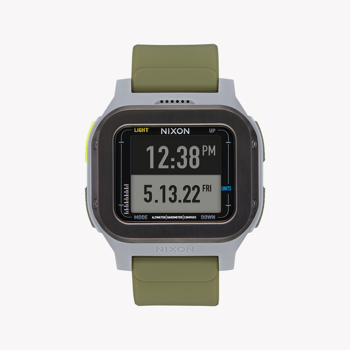 NIXON A1324-2072 TRAVELER'S TIMEPIECE - BOLD GREEN SPORTY WATCH FOR MEN