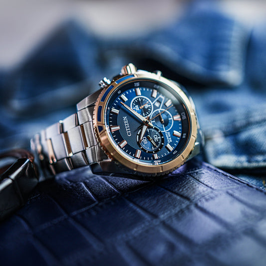 CITIZEN AN8206-53L - MODERN MASTERPIECE: STYLISH MEN'S CHRONOGRAPH with BLUE DIAL & STAINLESS STEEL BAND-i-Watch-2