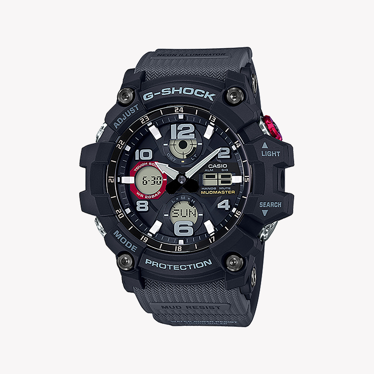 CASIO G-SHOCK GSG-100-1A8DR - TOUGH & STYLISH MEN'S WATCH WITH BLACK RESIN BAND AND DIGITAL DISPLAY