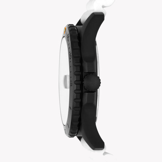 FOSSIL FS5999 DYNAMIC ELEGANCE - MEN'S QUARTZ WATCH WITH SLEEK WHITE DIAL & BLACK SILICONE BAND-i-Watch-2