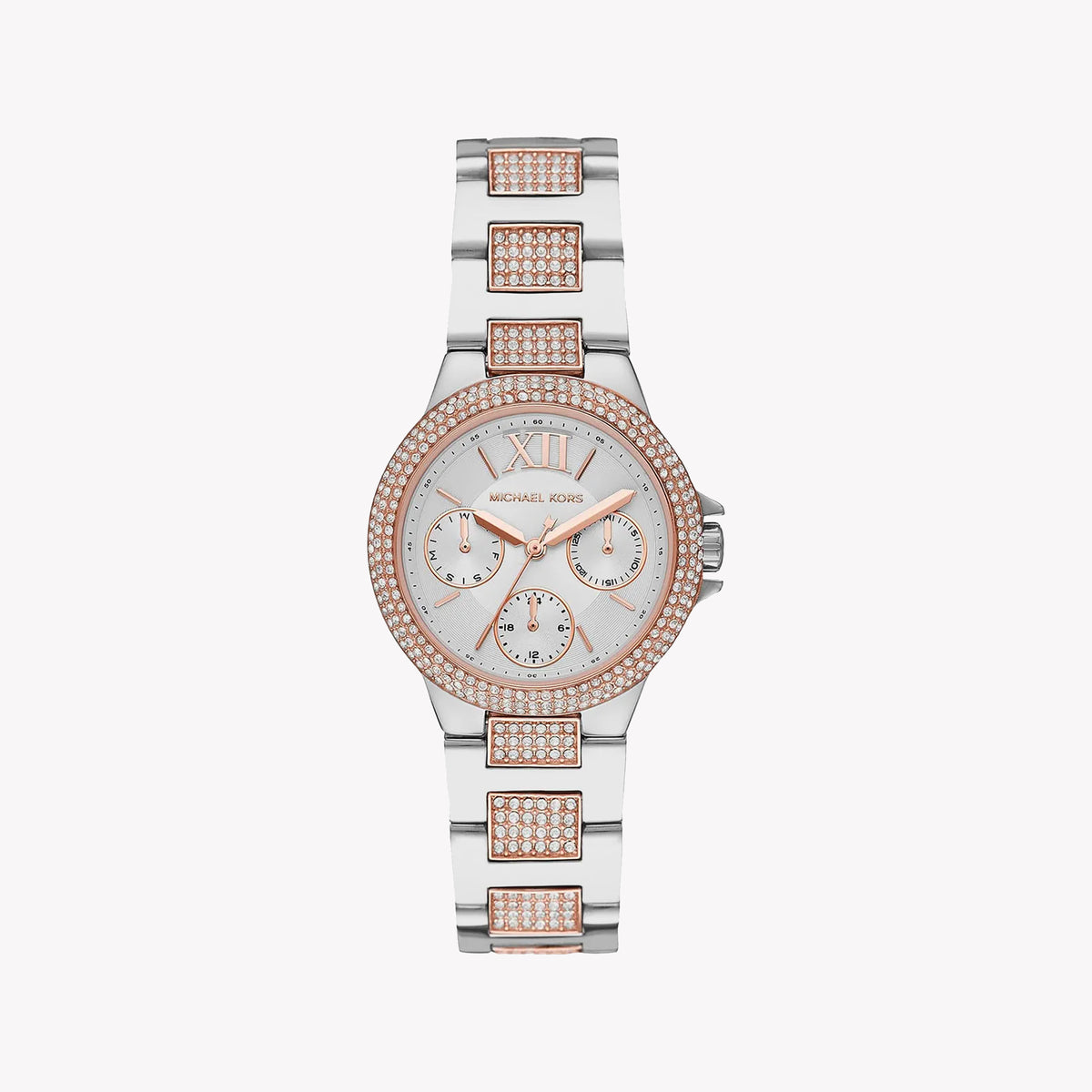 MICHAEL KORS MK6846 - ELEGANT HARMONY - WOMEN'S STAINLESS STEEL WATCH WITH SILVER-ROSE GOLD ACCENTS