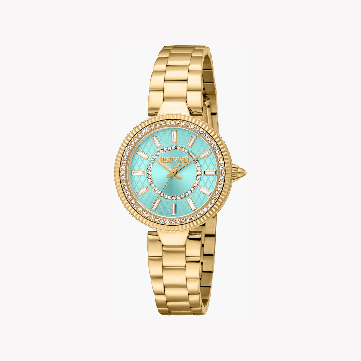JUST CAVALLI JC1L308M0055 - BOLD TURQUOISE DIAL & GOLD STAINLESS STEEL WOMEN'S WATCH