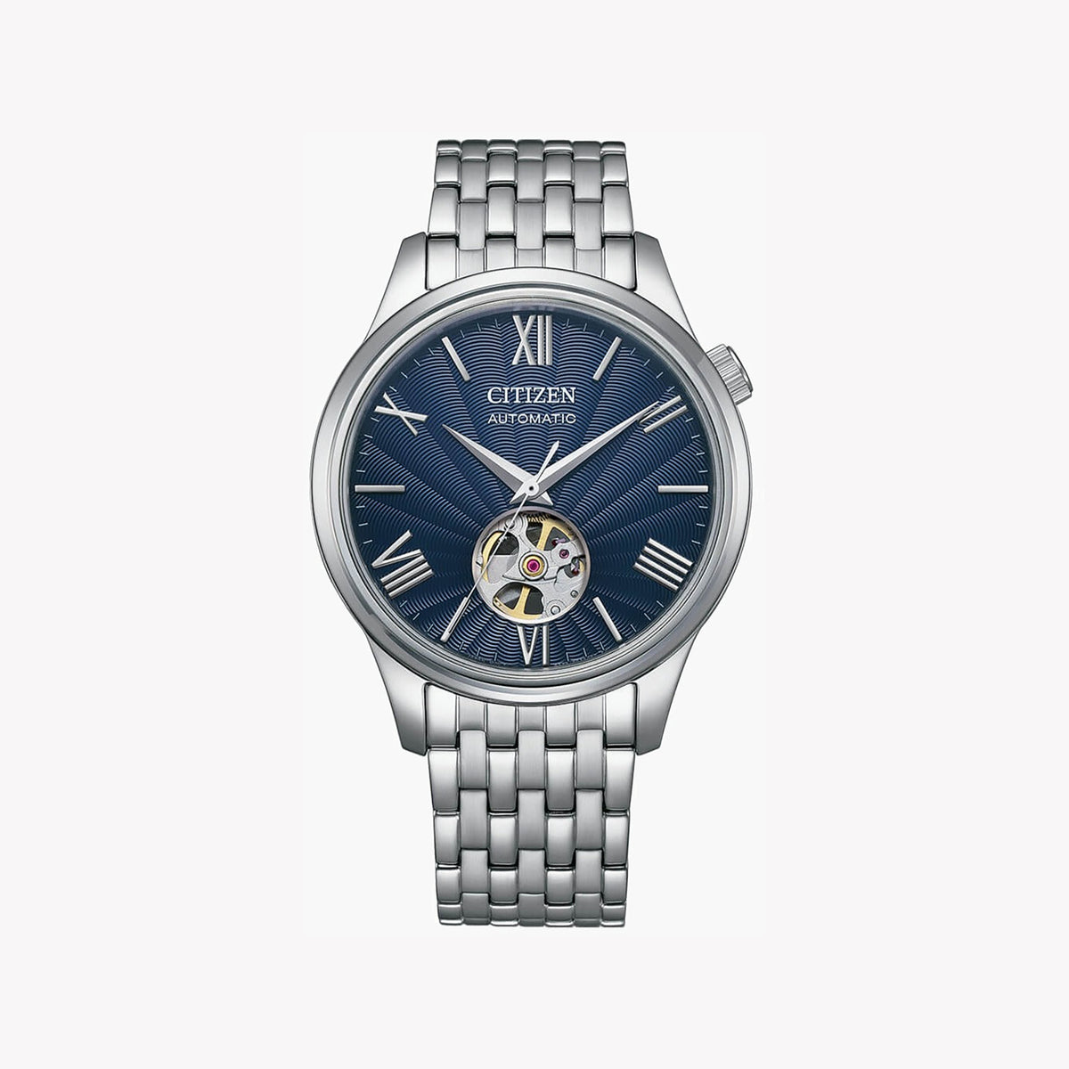 CITIZEN NH9130-84L - ELEGANT AUTOMATIC TIMEPIECE WITH STRIKING BLUE DIAL & STAINLESS STEEL BRACELET