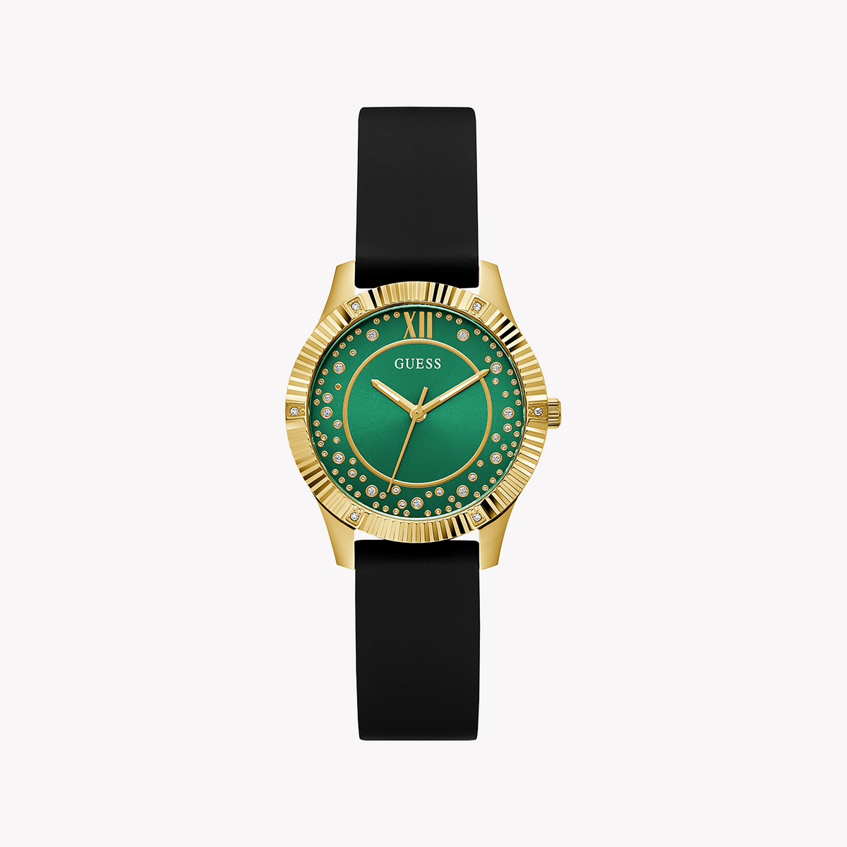 GUESS GW0766L3 - VIBRANT ELEGANCE COMPACT TIMEPIECE for Women with Green Dial & Gold Case