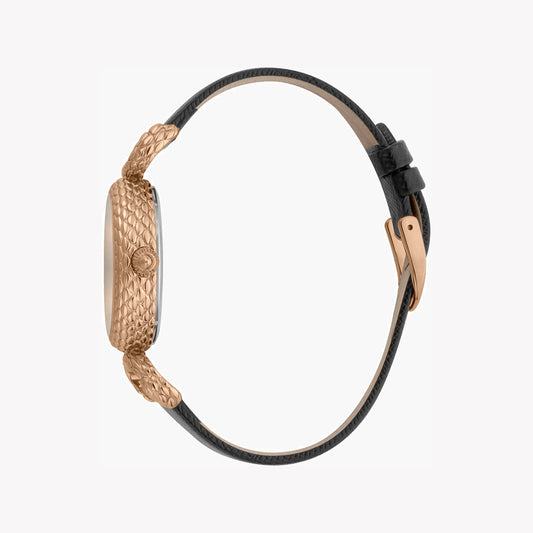 JUST CAVALLI Women's Watch with Rose Gold Stainless Steel Case and Black Leather Band-i-Watch-2