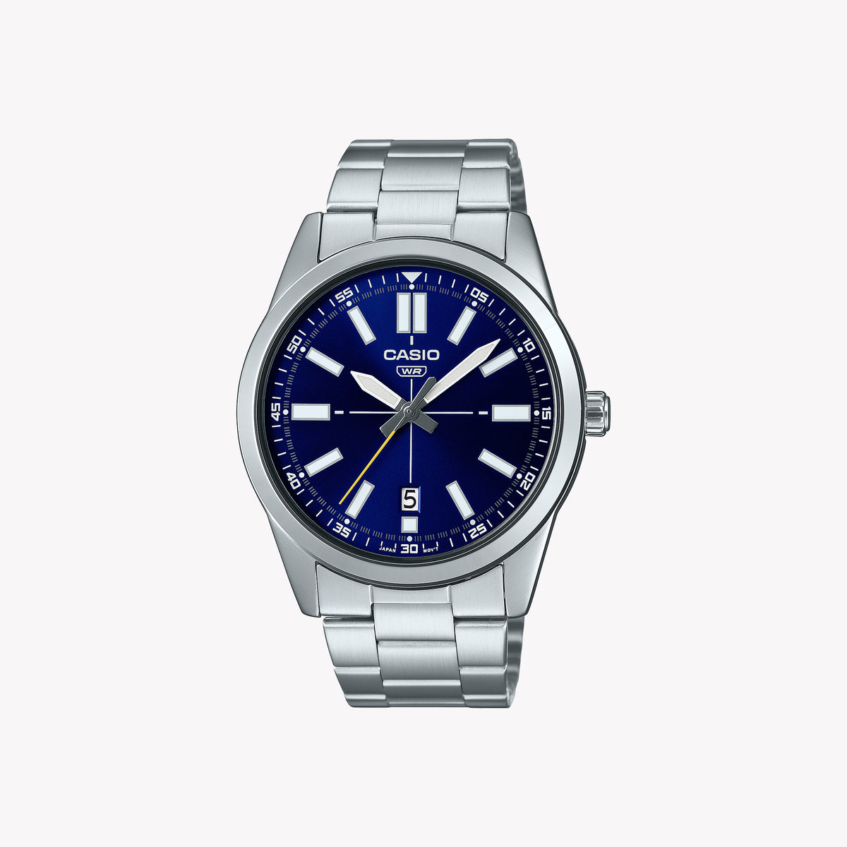 CASIO MTP-VD02D-2E ADVENTURE MASTER - STYLISH MEN'S WATCH WITH BLUE DIAL AND STAINLESS STEEL BAND