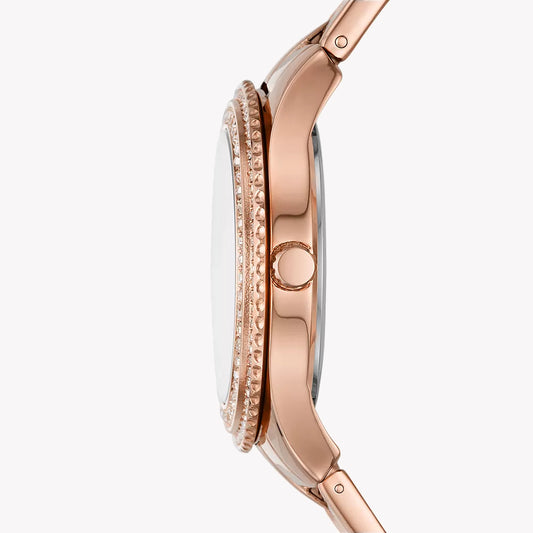 FOSSIL ES5131 ROSE GOLD ELEGANCE - TIMELESS WOMEN'S WATCH WITH CHIC WHITE DIAL-i-Watch-2