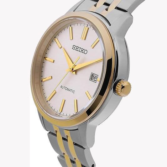 Seiko SRPH92K1 Men's Automatic Watch - Silver & White Dial-i-Watch-2