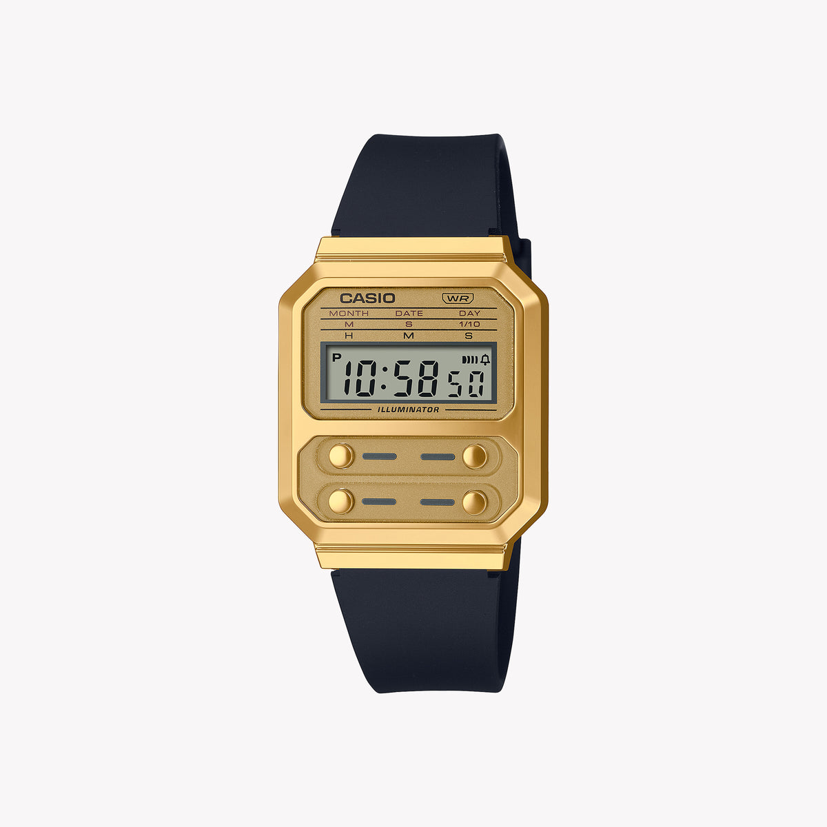 CASIO A100WEFG-9AEF ELEGANT GOLD MESH UNISEX WATCH - TIMELESS VERSATILITY