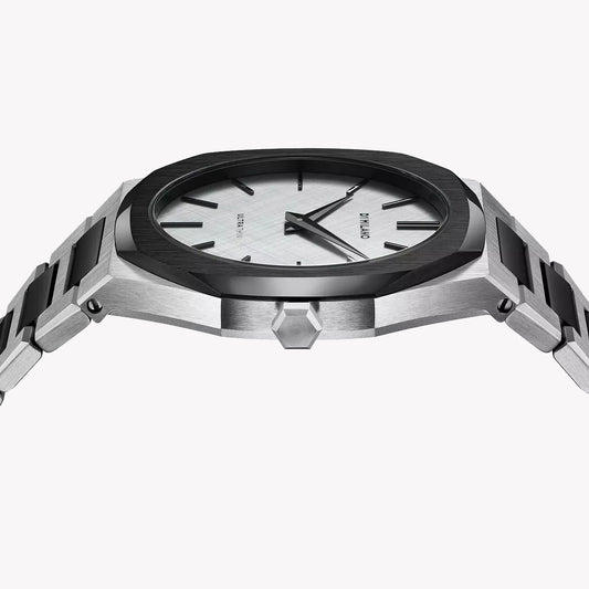 D1 MILANO Men's Stainless Steel Silver & Black Watch | D1-UTBU06