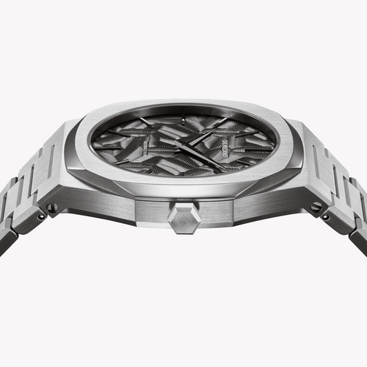 D1 MILANO Men's Stainless Steel Silver/Black Watch | D1-UTBJ32