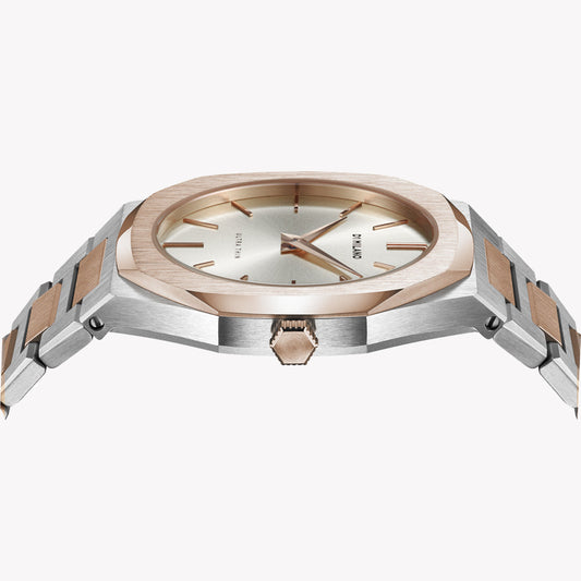 D1 MILANO Unisex Stainless Steel Silver & Rose Gold | D1-UTBJ01