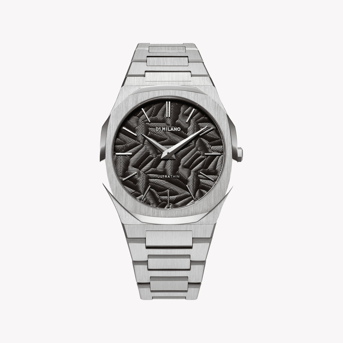 D1 MILANO Men's Stainless Steel Silver/Black Watch | D1-UTBJ32