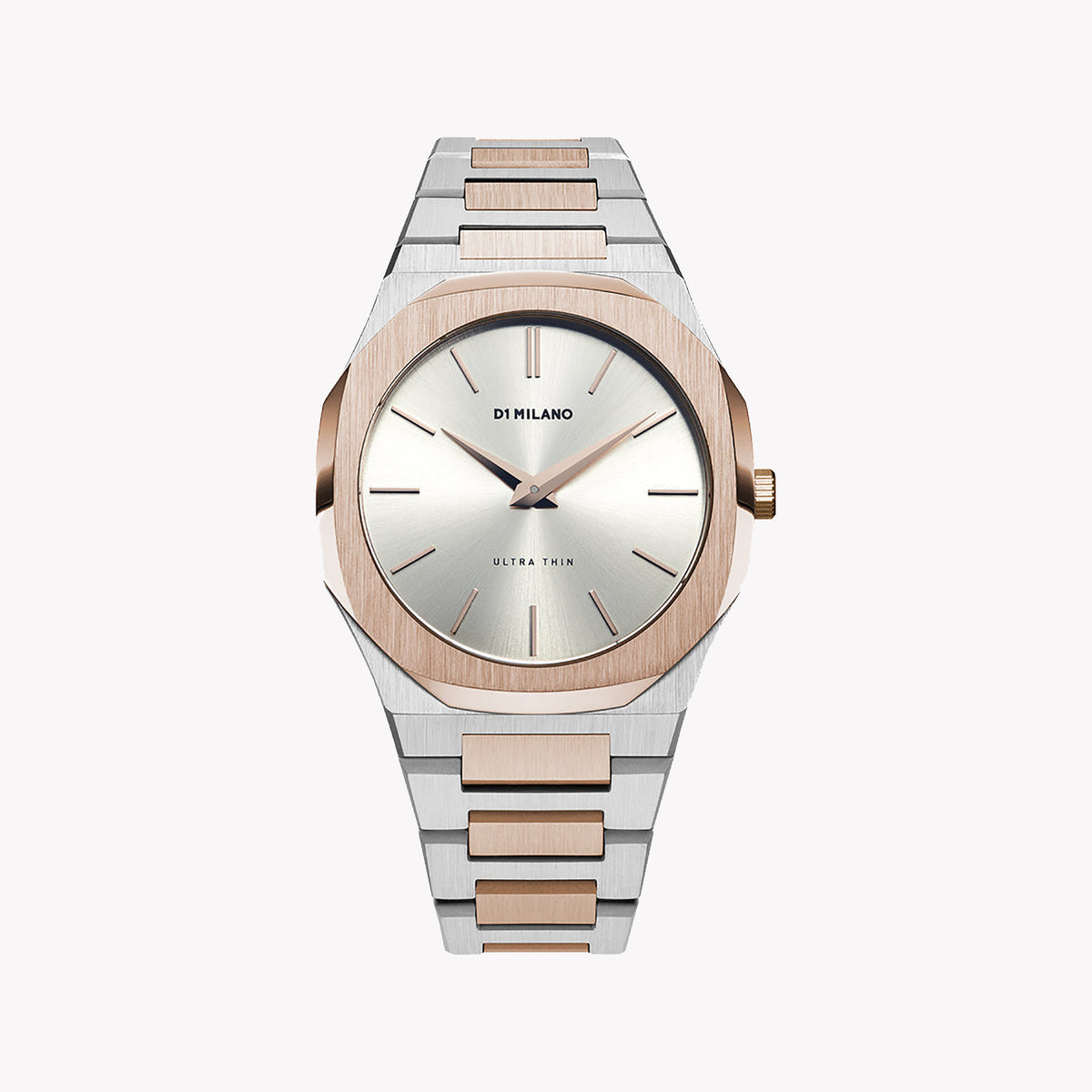 D1 MILANO Unisex Stainless Steel Silver & Rose Gold | D1-UTBJ01