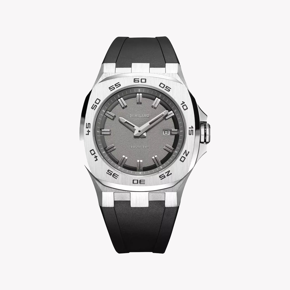 D1 Milano Men's Stainless Steel/Black Silicone Watch | D1-DTRJ01