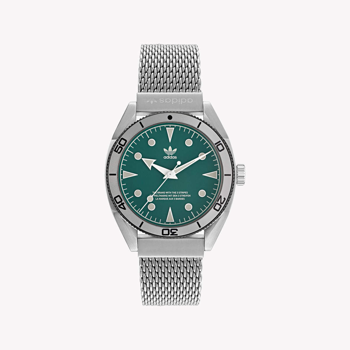 Adidas Men's Silver Stainless Steel Watch, Green Dial | Aofh22005