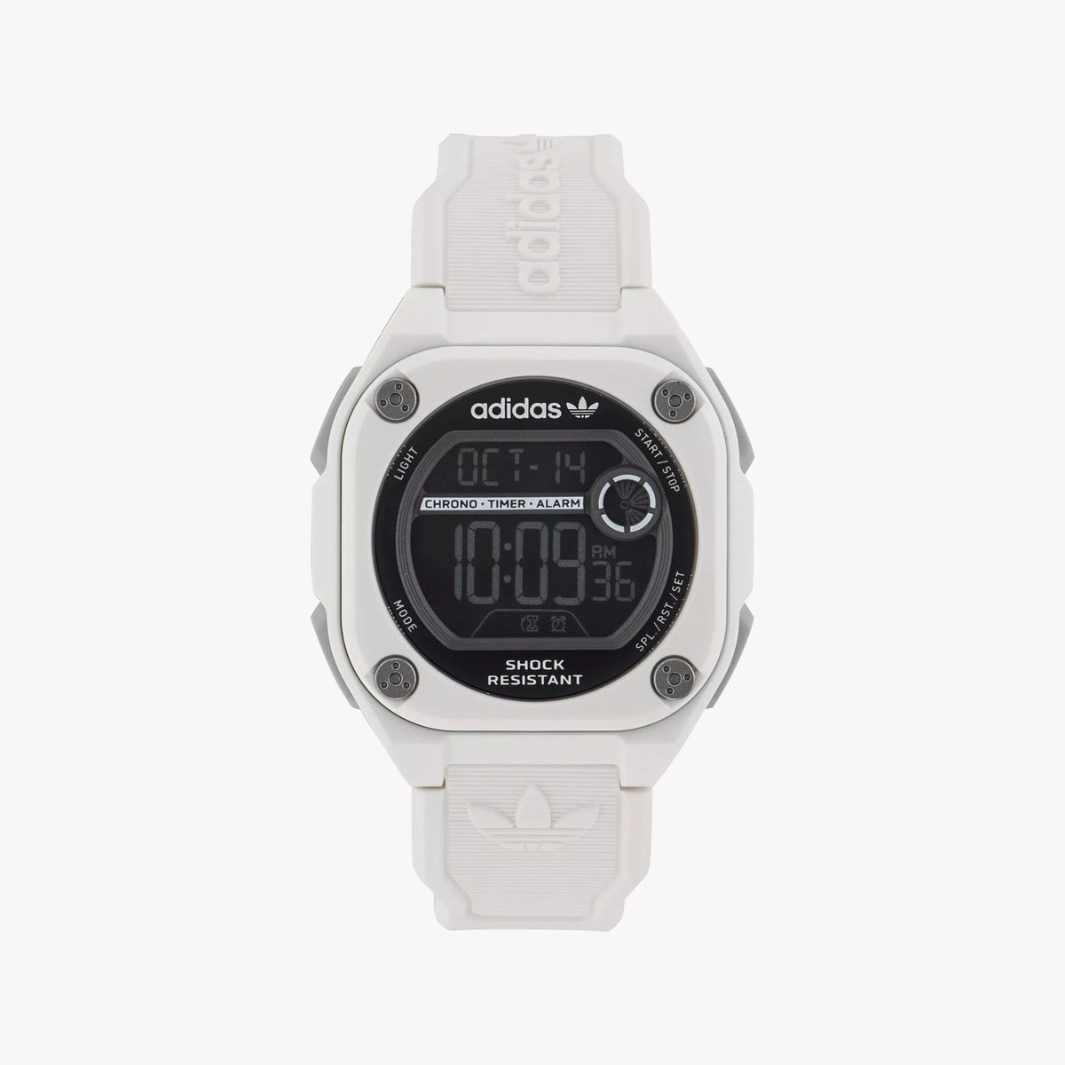 Adidas Unisex White Silicone Digital Watch | Aost23062