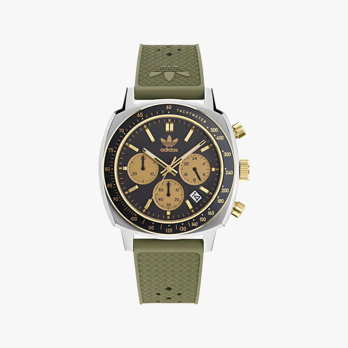 Adidas Unisex Stainless Steel/Green Rubber Watch | Aofh23504