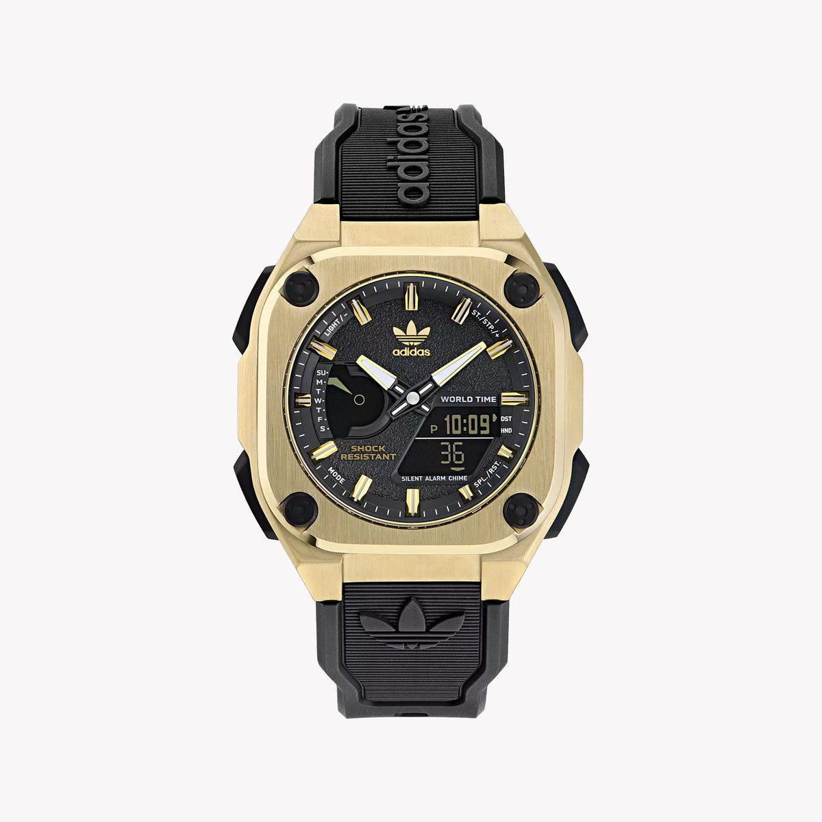 Adidas Unisex Stainless Steel/Black Rubber Watch | Aofh23501