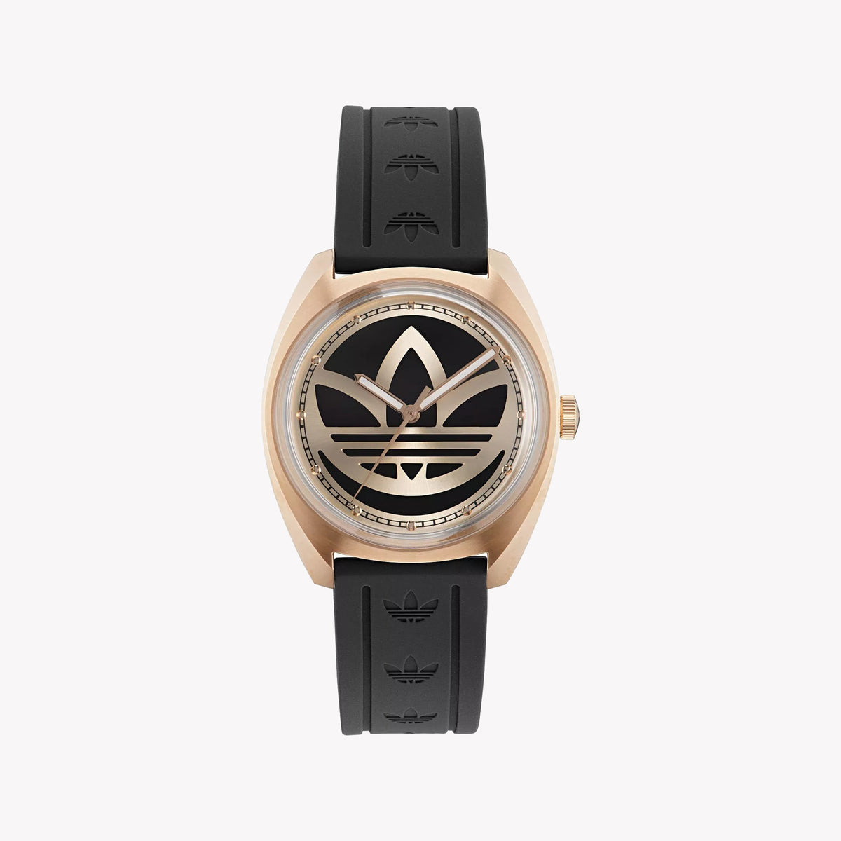 Adidas Unisex Black & Rose Gold Silicone Watch | Aofh23013