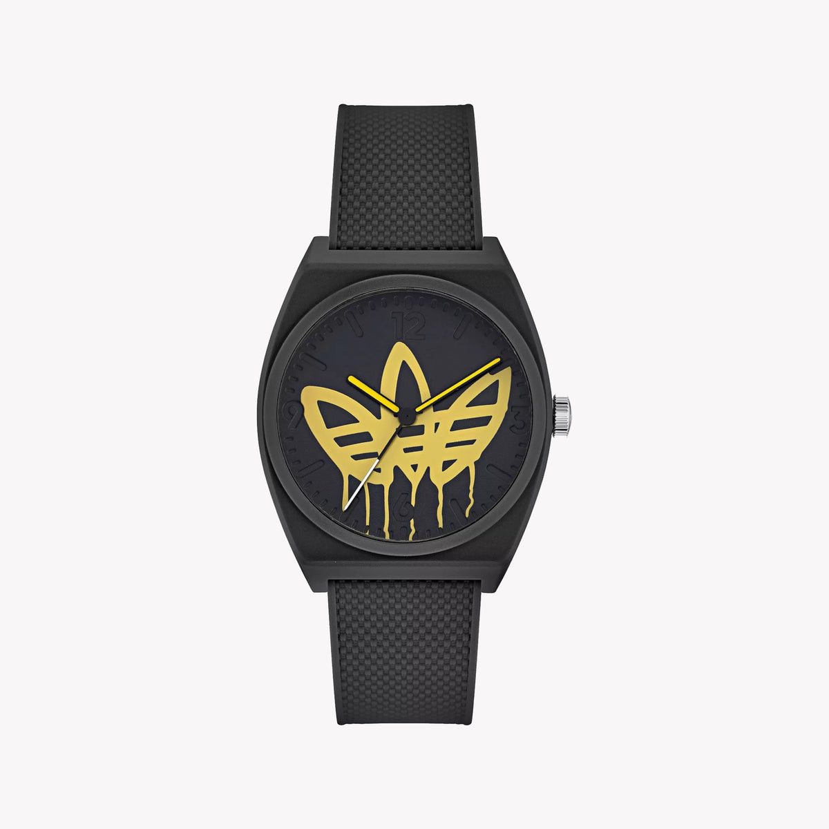 Adidas Women's Black Resin Watch, Black & Yellow | Aost22038