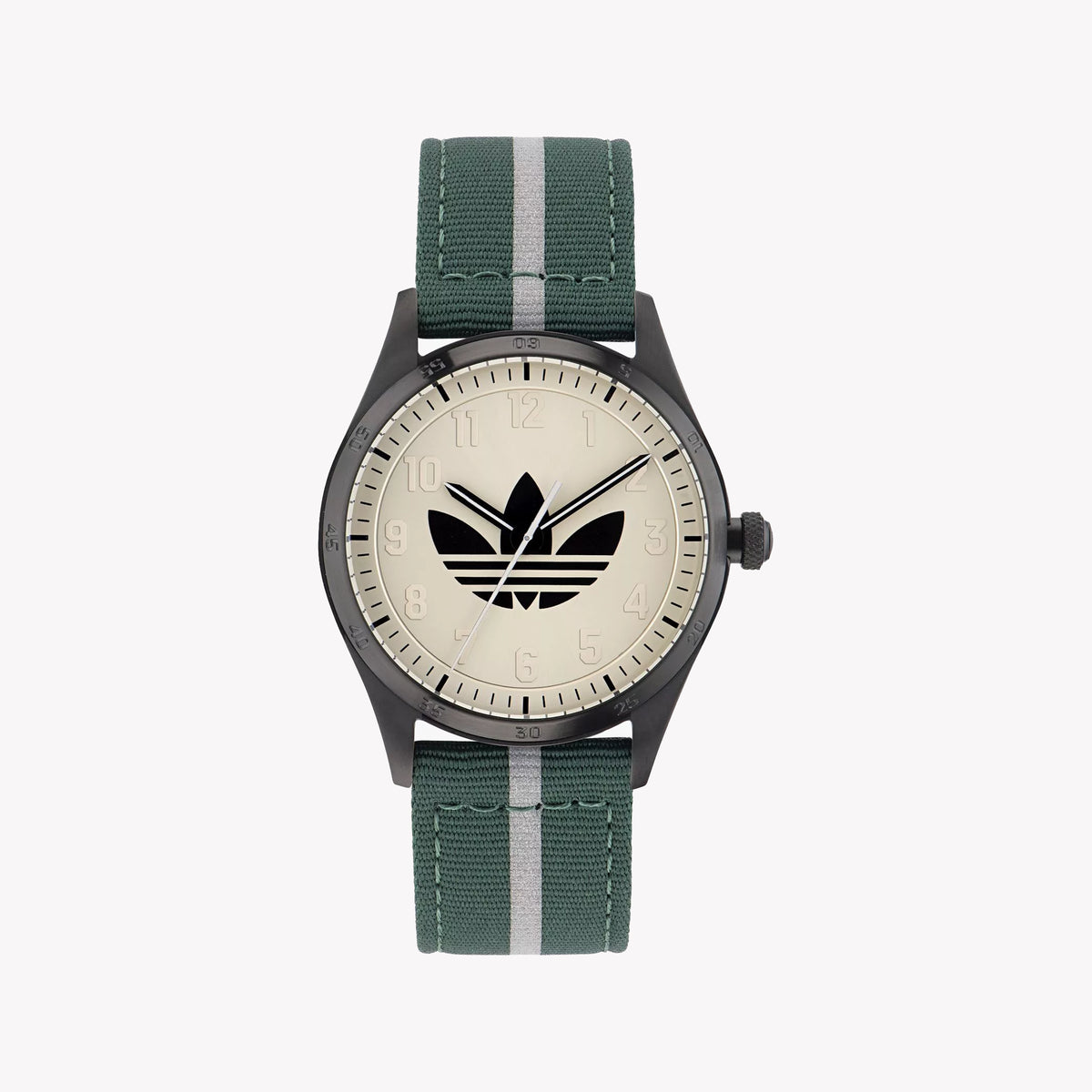 Adidas Men's Black Stainless Steel & Green Fabric Watch | Aosy23042