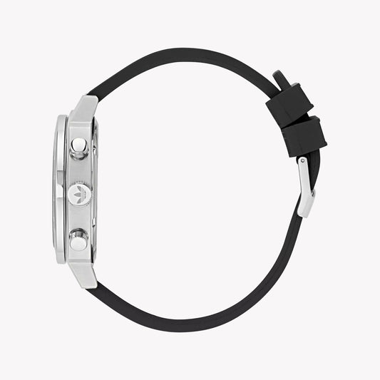 Adidas Unisex Stainless Steel/Black Rubber Watch | Aofh23503