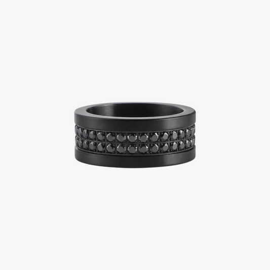 Zink Men's Black Stainless Steel Ring | Zjrg044b