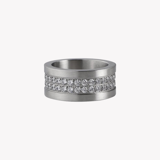 Zink Men's Silver Stainless Steel Ring | Zjrg044s