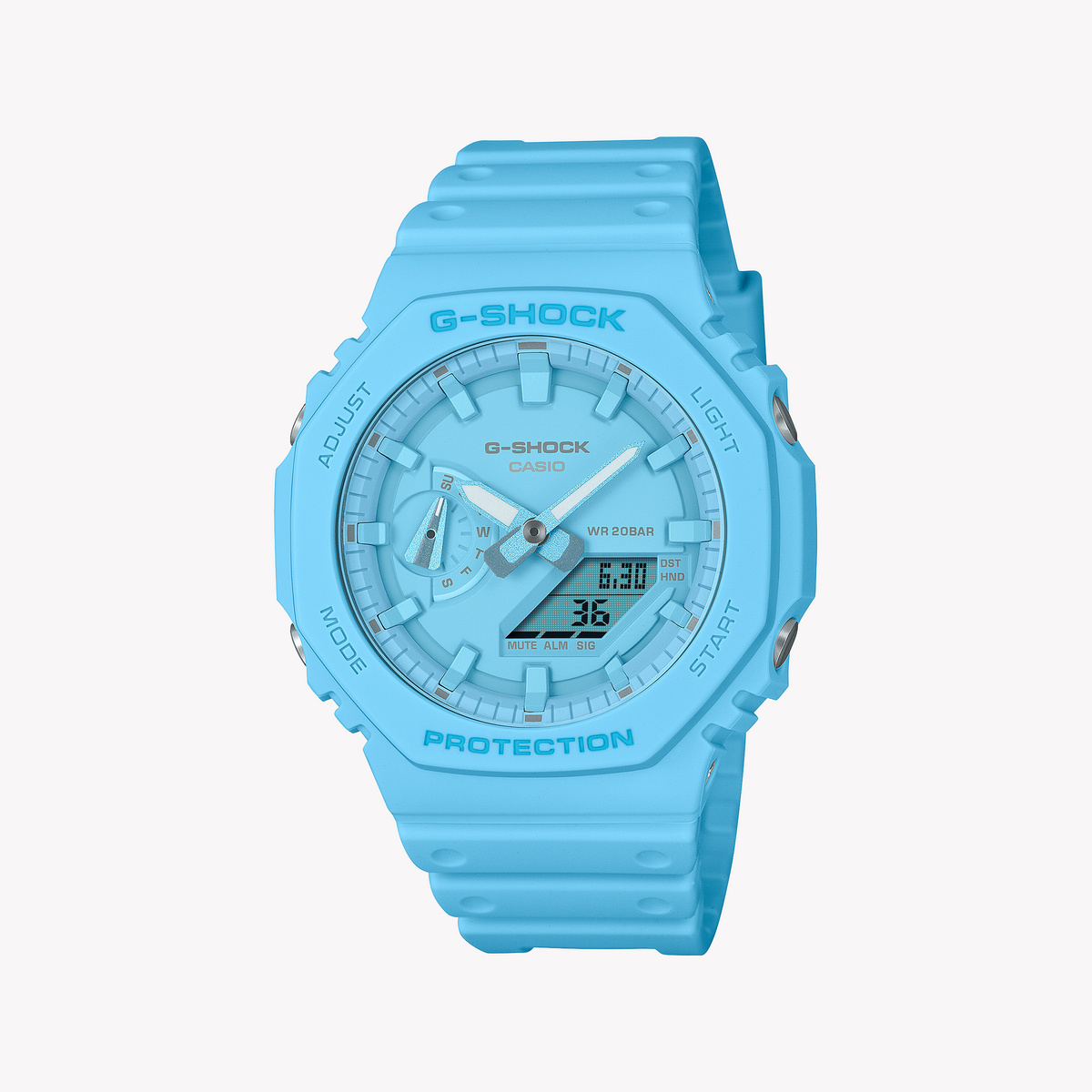CASIO G-SHOCK GA-2100-2A2DR OAK COMPACT - ADVENTURE-READY BLUE MEN'S TIMEPIECE