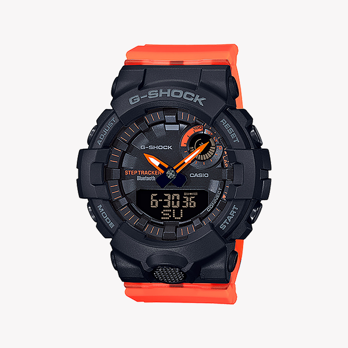 CASIO G-SHOCK GMA-B800SC-1A4DR BOLD ADVENTURE - SPORTY & FUNCTIONAL Women's Watch with peach band and striking black case