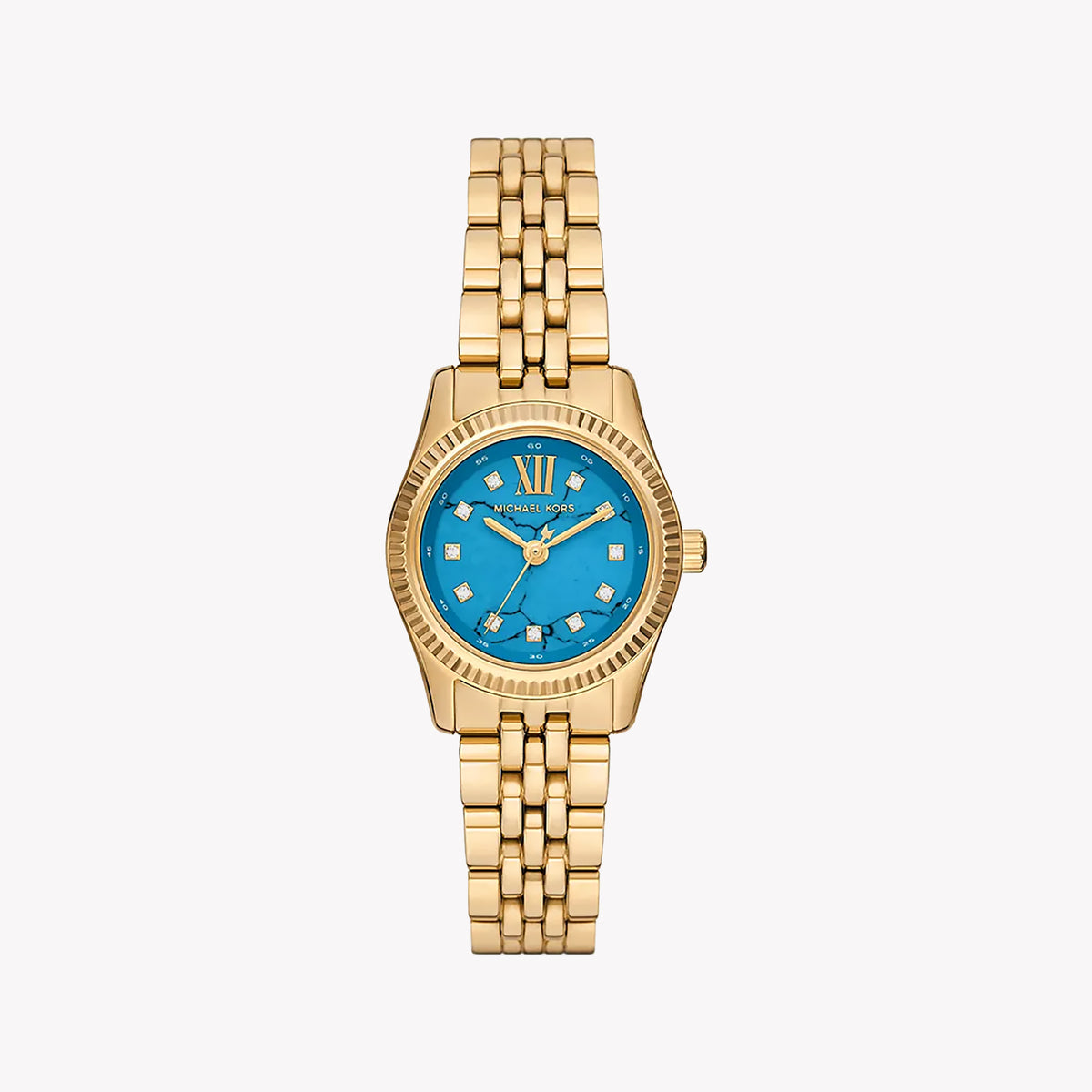 MICHAEL KORS MK4813 - ELEGANT GOLD STAINLESS STEEL & DEEP BLUE DIAL WOMEN'S WATCH
