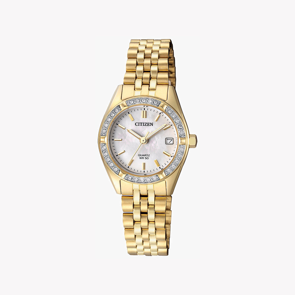 CITIZEN EU6062-50D - ELEGANTLY TIMELESS GOLD & WHITE WOMEN'S WATCH